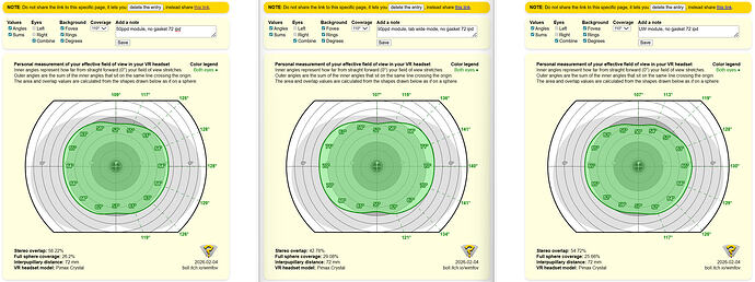 Pimax super modules fovs with no facial interface
